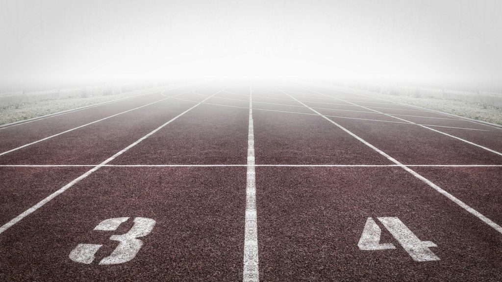 picture of a track start line signifying SMART goals achievements